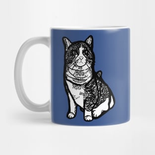 Disappointed Cat - zen doodle style Mug